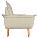 Ver imagem 3 de Poltrona Opala Luxo Suede Bege para Leitura