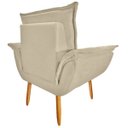 Ver imagem 4 de Poltrona Opala Luxo Suede Bege para Leitura