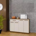 Ver imagem 2 de Balcão de Cozinha Campinas 4 Portas 1 Gaveta Cinamomo Off White