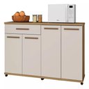 Ver imagem 1 de Balcão de Cozinha Campinas 4 Portas 1 Gaveta Cinamomo Off White