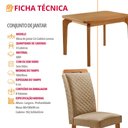 Ver imagem 7 de Mesa de Jantar Liz 120cm Tampo MDF Laminado Canto Copo com 4 Cadeiras Lorena
