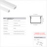 Perfil P/fita led embutir Teto parede 27mmx15mm barra 1metro Nordecor 27mm 1metro - 1