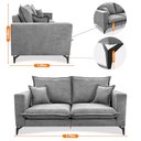 Ver imagem 3 de Sofá 2 Lugares Modular Boma 1,70m Boucle Cinza Claro Sofá Inbox