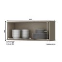 Ver imagem 5 de Armário Aéreo 01 Porta Basculante 80 Cm Connect Henn Duna Com Cristal