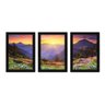 Kit Com 3 Quadros - Árvores Montanha Paisagem - 123kq02p - 1