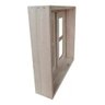 Janela Vitro de Madeira P/ Banheiro Modelo Vidro Quadriculado 60x60 - 2