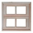 Ver imagem 1 de Janela Vitro de Madeira P/ Banheiro Modelo Vidro Quadriculado 60x60