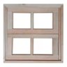 Janela Vitro de Madeira P/ Banheiro Modelo Vidro Quadriculado 60x60 - 1