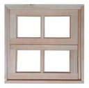 Ver imagem 1 de Janela Vitro de Madeira P/ Banheiro Modelo Vidro Quadriculado 60x60