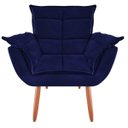 Ver imagem 1 de Poltrona Decorativa Opala Azul Marinho Luxo para Penteadeira