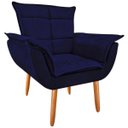 Ver imagem 4 de Poltrona Decorativa Opala Azul Marinho Luxo para Penteadeira