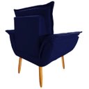 Ver imagem 3 de Poltrona Decorativa Opala Azul Marinho Luxo para Penteadeira