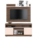 Ver imagem 2 de Rack para Sala com Painel para TV 55 pol Raya C04 Nogueira Real Off White - Lyam Decor