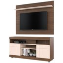 Ver imagem 2 de Rack para Sala com Painel para Tv 55 Pol Raya C04 Nogueira Real Off White - Lyam Decor