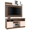 Ver imagem 1 de Rack para Sala com Painel para Tv 55 Pol Raya C04 Nogueira Real Off White - Lyam Decor