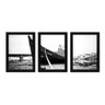 Kit Com 3 Quadros - Barco Praia Paisagem - 203kq02p - 1