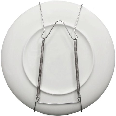 Kit 10 Suportes Mola Pratos até 30cm Decorativo Parede