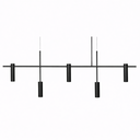 Ver imagem 1 de Pendente Lux Aluminio Teto Gu10 5 Luzes Lumini Lab - Preto Fosco