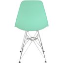 Ver imagem 5 de Kit 4 Cadeiras Charles Eames Eiffel Base Metal Cromado Verde Agua
