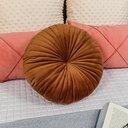 Ver imagem 5 de 2 Almofadas Redondas Rendy em Veludo Várias Cores Cor:terracota