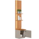 Ver imagem 2 de Módulo Lateral com LED 1 Porta 2 Prateleiras Magnata Canela/Gris