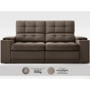 Ver imagem 5 de Sofá com Porta Copos e Carregador Usb Eureka 1,70m Assento Retrátil e Reclinável Velosuede