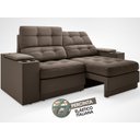 Ver mais imagens de Sofá com Porta Copos e Carregador Usb Eureka 1,70m Assento Retrátil e Reclinável Velosuede