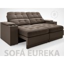 Ver imagem 3 de Sofá com Porta Copos e Carregador Usb Eureka 1,70m Assento Retrátil e Reclinável Velosuede