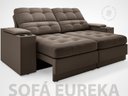 Ver imagem 3 de Sofá com Porta Copos e Carregador Usb Eureka 1,70m Assento Retrátil e Reclinável Velosuede