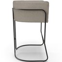 Ver imagem 6 de Banqueta Decorativa Fixa Baixa Base de Aço Preto Betina D02 Linho Bege D-463 - Lyam Decor