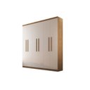 Ver imagem 3 de Guarda-Roupa Casal 6 Portas 2 Gavetas MDF Dinamarca
