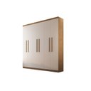 Ver imagem 3 de Guarda-Roupa Casal 6 Portas 2 Gavetas MDF Dinamarca