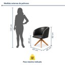 Ver imagem 3 de Poltrona Corino Premium Base Madeira Maciça Maya