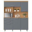 Ver imagem 2 de Kit Cozinha Nobreza com 5 Portas 2 Gavetas 160cm Nesher