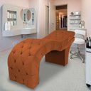 Ver imagem 2 de Maca Estética Estofada Reclinável Ergonômica Veludo Maraísa Cor:terracota