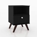 Ver imagem 2 de Mesa de Cabeceira 1 Gaveta Rt 3019 Preto