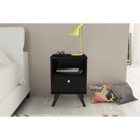 Mesa de Cabeceira 1 Gaveta Rt 3019 Preto