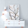 Jogo de Quadros Decorativos Uno Molduras Marília Ramo Minimalista - Branco - 30cm Largura x 40cm Alt - 1
