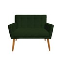 Ver imagem 1 de Namoradeira Decorativa Onix Suede Verde 2 Lugares Pés Madeira Ms Decor
