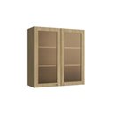 Ver imagem 1 de Armário Aéreo 2 Portas Vidro Reflecta Linha Valência Amadeirado Claro 100% MDF Casamia