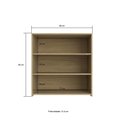 Ver imagem 2 de Armário Aéreo 2 Portas Vidro Reflecta Linha Valência Amadeirado Claro 100% MDF Casamia