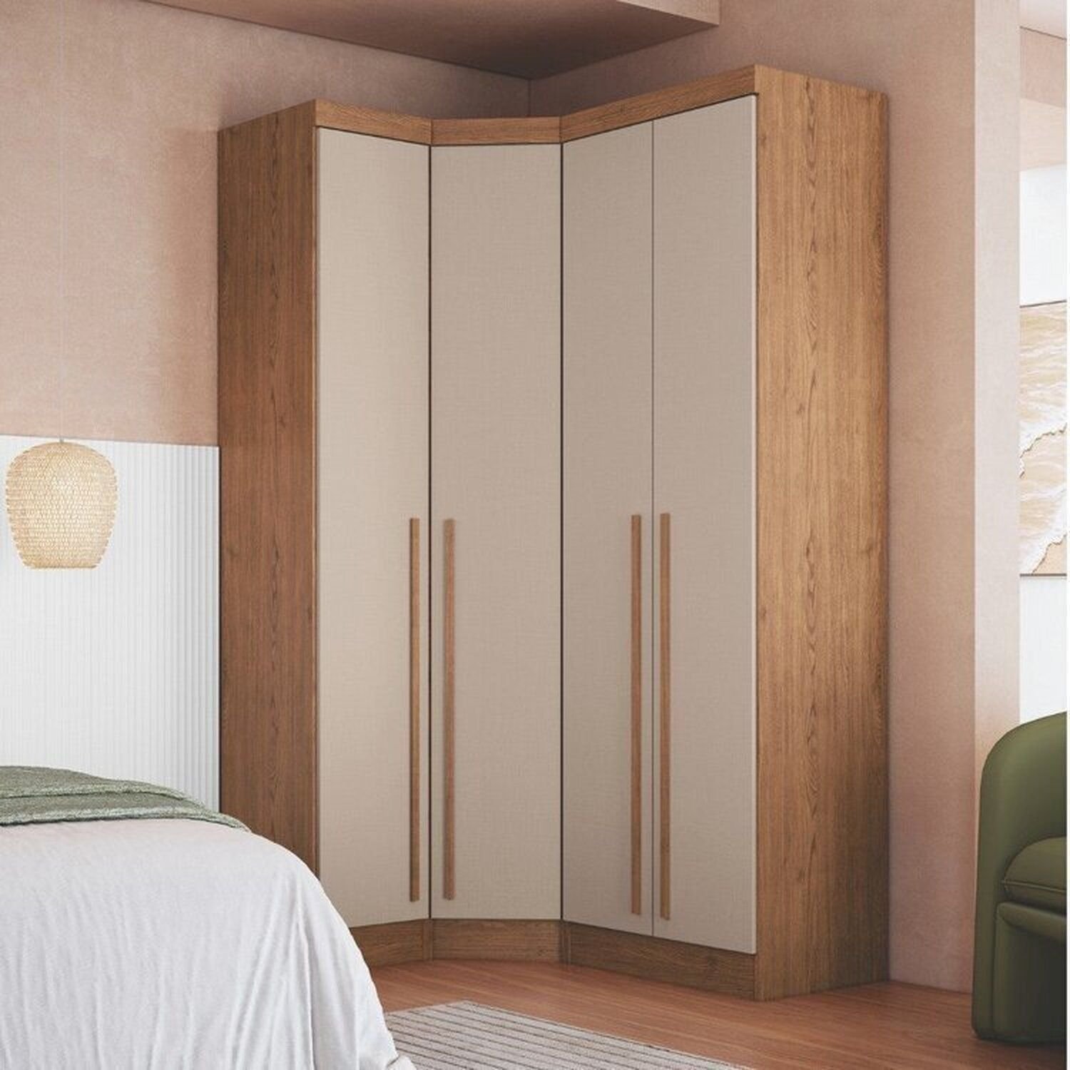 Guarda-Roupa Modulado 3 Peças Infinity Marrom/Cedro/Duna Line