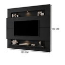 Ver imagem 3 de Painel Home Suspenso Riviera para TV até 60” Preto - Móveis Luapa