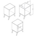 Ver imagem 3 de Mesa de Cabeceira Retrô com Nicho Rt 3013 Preto