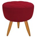 Ver imagem 5 de Kit 2 Poltronas Decorativa e Puff Maitê Suede Vermelho Penteadeira