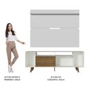 Ver imagem 6 de Rack Madesa Cancun com Pés e Painel para Tv até 65 Polegadas - Branco/rustic 9b9b