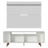 Rack Madesa Cancun com Pés e Painel para Tv até 65 Polegadas - Branco/rustic 9b9b - 7