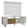 Rack Madesa Cancun com Pés e Painel para Tv até 65 Polegadas - Branco/rustic 9b9b - 5