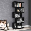 Ver imagem 1 de Estante de Livros Retrô 79CMX184CM Nichos ESM209 Preto