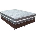 Ver imagem 1 de Cama Box Marrom e Colchão Black Graphite Molas Ensacadas Queen 158x198x27 Anjos